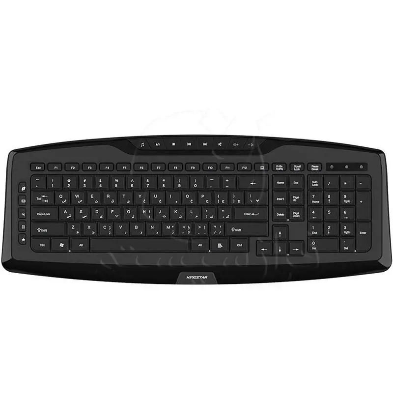 تصویر محصول کیبورد بی سیم کینگ استار مدل KB83W با گارانتی 12 ماهه شرکتی مشکی