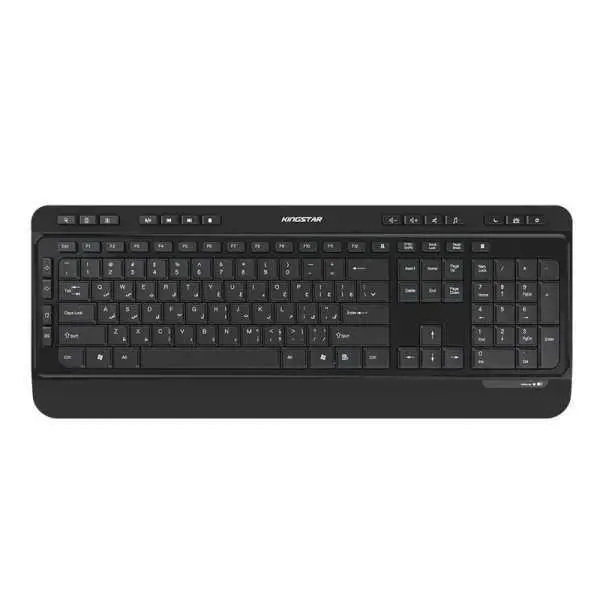 تصویر محصول کیبورد بی سیم کینگ استار مدل KB97W با گارانتی 12 ماهه شرکتی مشکی
